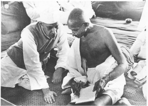 Nehru and Gandhi - how far left?