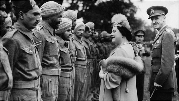  Indian troops with the queen