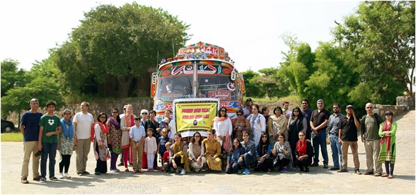 Ready to board the Disco Laari on its first tour of the three ancient sites - Photo Courtesy Iftikhar Ali