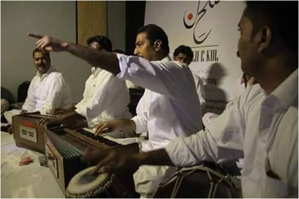 Ahmed Saami and his brothers at a performance