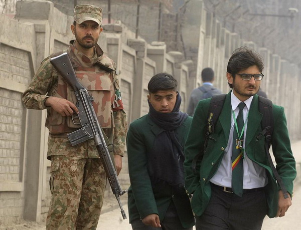 Security was beefed up at schools across the country following the attack on APS in Peshawar on December 16 last year