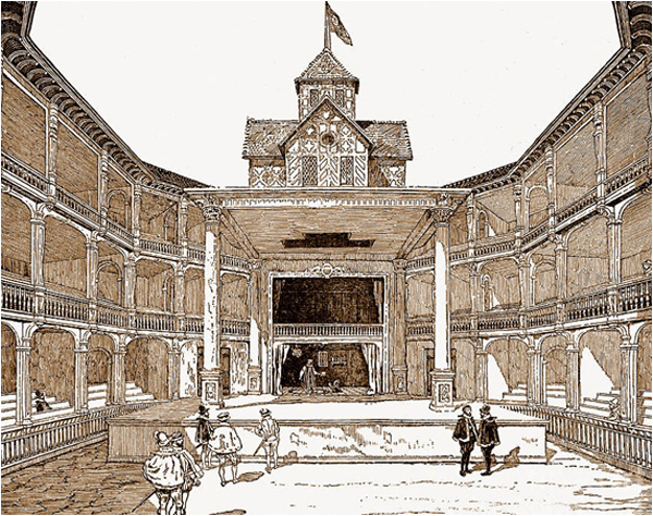 Globe Theatre - Drawing by George Varian