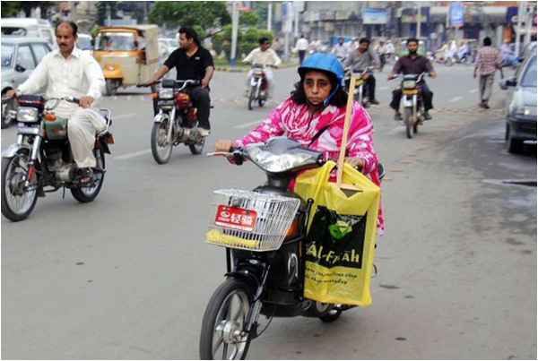 Daily economic needs have left some women with no option but to ride out on their bikes