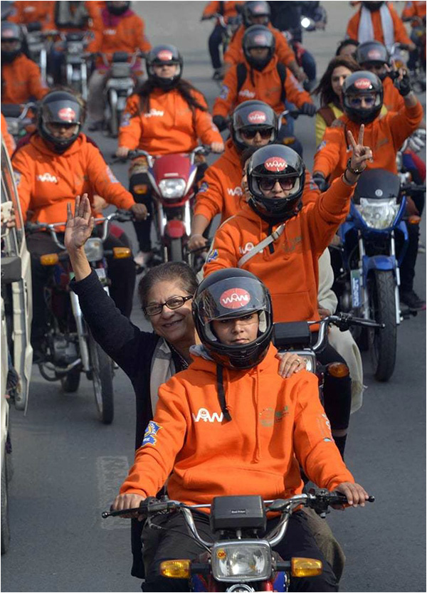 Lawyer and veteran human rights' activist Asma Jahangir has been a prominent supporter of Women on Wheels - Photo courtesy AFP