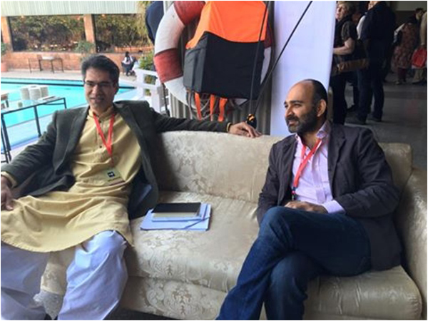 Kamal Munir and Mohsin Hamid at the LLF - Photo credits - The Lahore Literary Festival