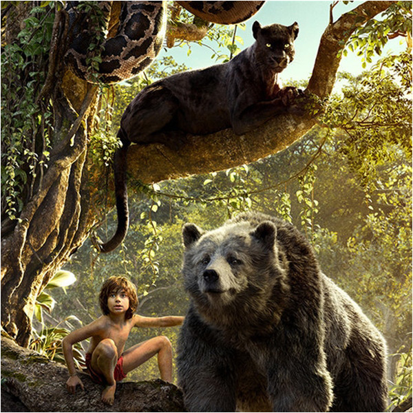 Mowgli and friends from 'The Jungle Book'