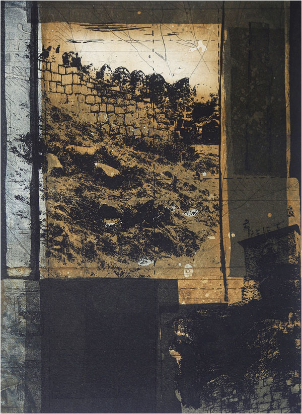 Golconda Fort II, Photo-Etching, Aquatint and Open-Bite, 38 x 28 cm