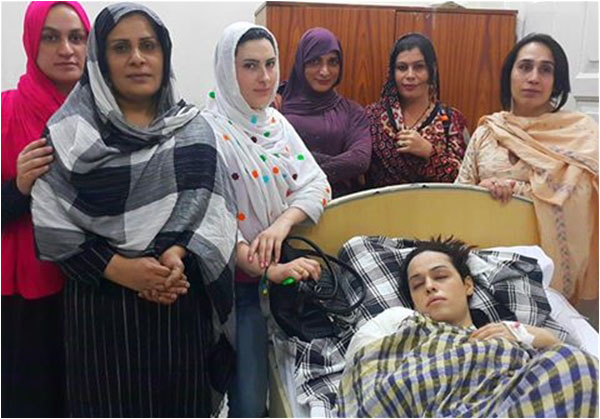 Transgender activist Alesha was shot, and then discriminated against in hospital - Photo courtesy - Trans Action Khyber-Pakhtunkhwa on Facebook