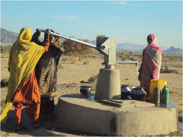 A hand pump installed in Mastung as part of the BRSP's work