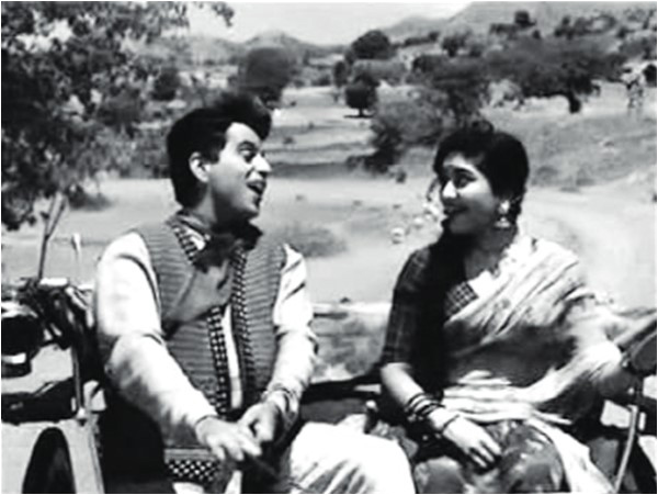 A still from Chopra's 1957 film 'Naya Daur', with lead actors Dilip Kumar and Vyjayanthimala