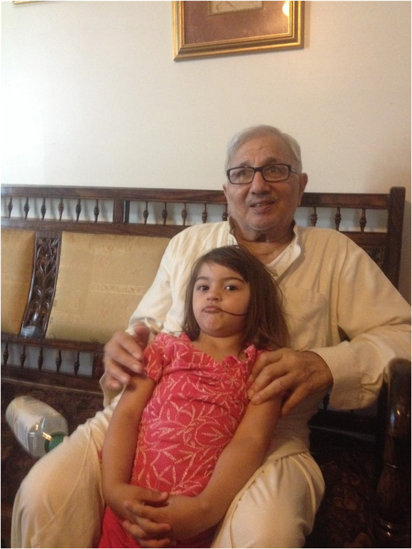 Mohammed Saleem, with his grand-daughter Asiya
