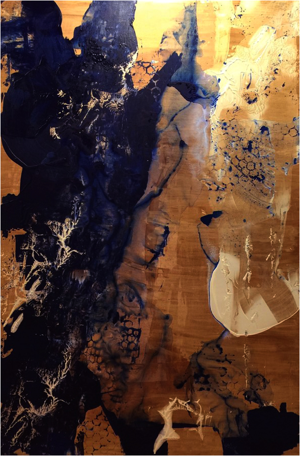 'Subliminal Wash' by Natasha Shoro, 2015 - mixed media on canvas, 72 x 48 inches