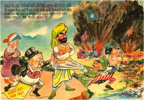 Axis propaganda from the Second World War encouraged Indians to help defeat the Allies, who included the British colonial empire