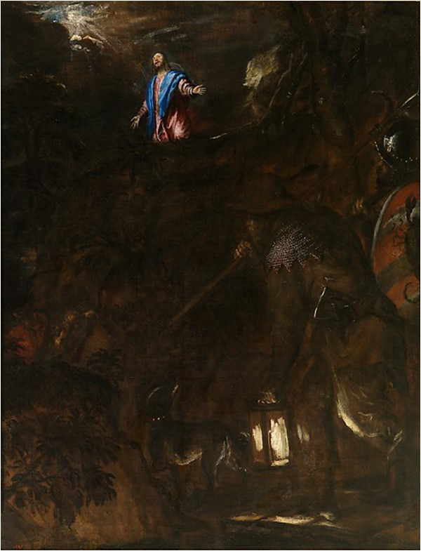 'The Agony in the Garden' - an incomplete work by Venetian artist Titian (Tiziano Vecellio), dating back to the early 1560s, part of the 'Unfinished' exhibition