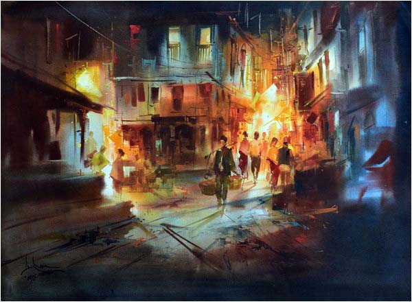 'Night Street' - from a Nepali artist
