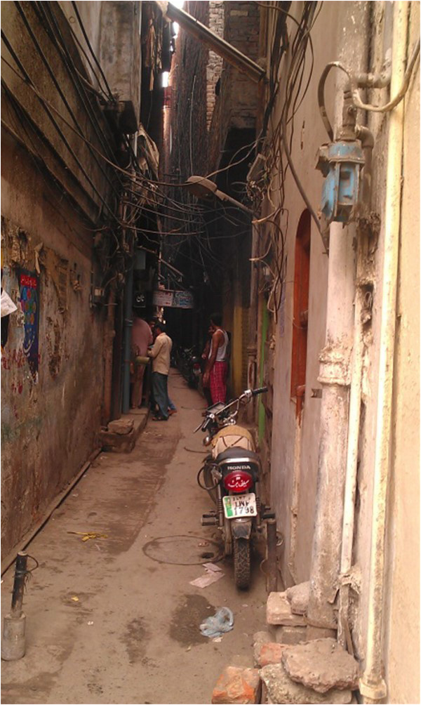 The author's old lane in front of the Talab