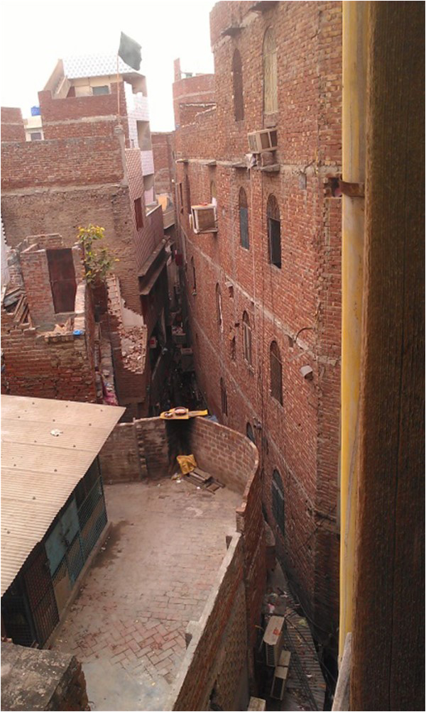 A view of Gujjar Gali from the window of the author's old room