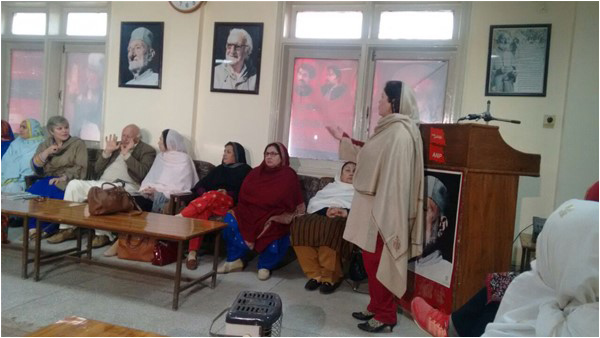 Speakers address the 'FATA Women Jirga'