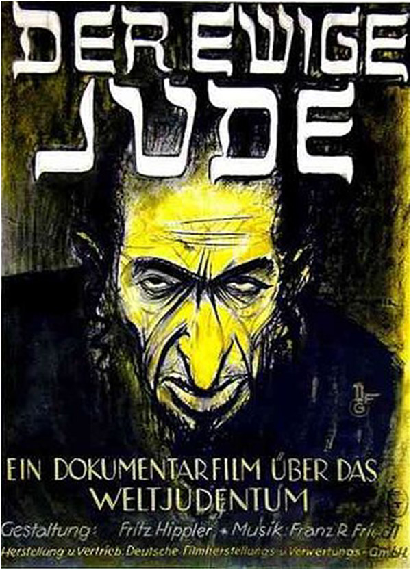 Poster for an infamous Nazi propaganda film, described in the Third Reich as a 'documentary', meant to aid in the state's anti-Semitic policies