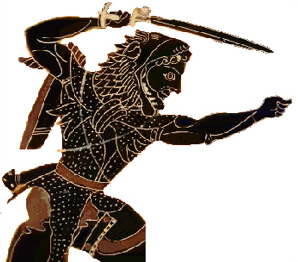 Classical depiction of Herakles, or Hercules