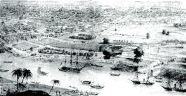 An early view of the English settlement at Calcutta