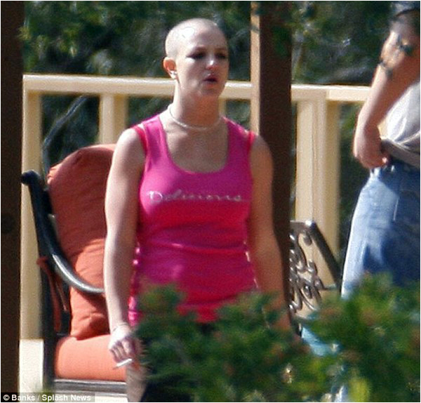 Britney, when she shaved her head in 2007
