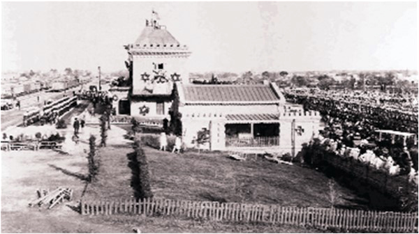 A photo of the station from 1886