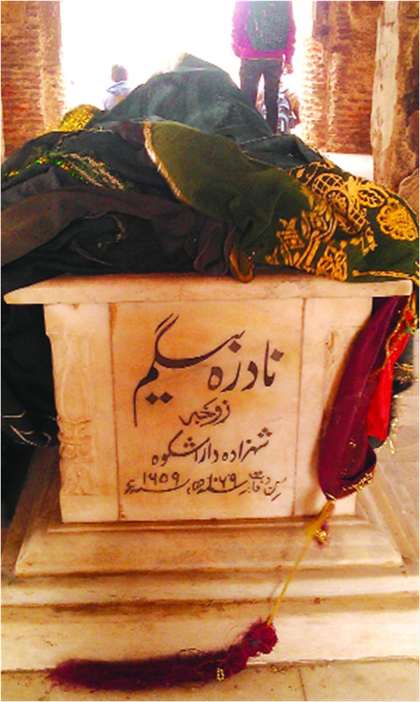 The grave of Nadira Banu Begum
