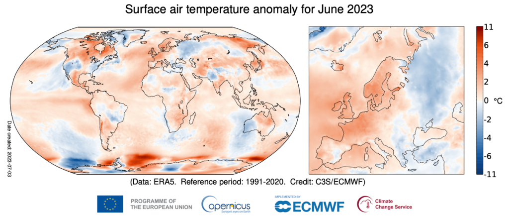 Global Temperatures-Map, Climate Change